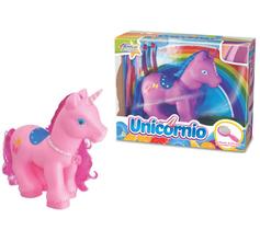 Boneco de Vinil Unicórnio Encantado Com 25 Cm de Altura - Apolo Brinquedos - 0933