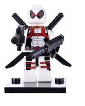 Boneco Deapool Branco Bloco de Montar Boneco Deapool Branco Bloco de Montar