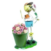 Boneco Decorativo De Ferro Flor Para Enfeitar Casa Jardim Jardinagem