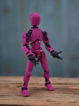 Boneco DESMONTADO DUMMY 14 CM Articulado 3D Rosa Pink