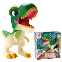 Boneco Dino Park Realista Tiranossauro Rex Verde 15 Cm Dinossauro Infantil Em Vinil
