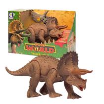 Boneco Dino World Kids Triceratops Faz Sons de Dinossauro de Verdade para Crianças a Partir de 3 Anos Cotiplás - 2089