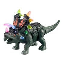 Boneco Dinossauro Agujaceratops Verde Com Luz E Som (DMT 5134) - Dm toys