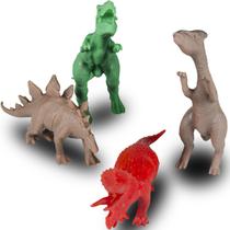 Boneco Dinossauro Amigo 4 Peças Em Vinil Super Toys