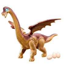 Boneco Dinossauro Bota Ovo Anda Com Som E Luz - Dm Toys 6421