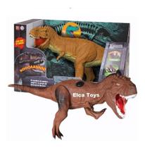 Boneco Dinossauro de Brinquedo Dinopark T-Rex Hunters C/ Som - Bee Toys