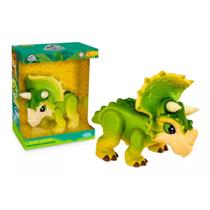 Boneco Dinossauro Jurassic World Triceratops Verde Dinos Baby Pupee