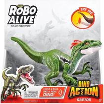 Boneco Dinossauro Raptor Robo Alive Dino Action Candide Boneco Dinossauro Raptor Robo Alive Dino Action Candide