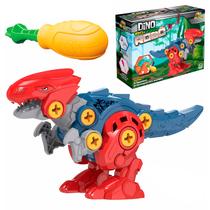 Boneco Dinossauro Robô Monta E Desmonta Com Ferramenta Articulado Colorido Brinquedo Educativo Menino