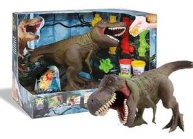 Boneco Dinossauro T-rex Ataca Com Massinha - Divertoys