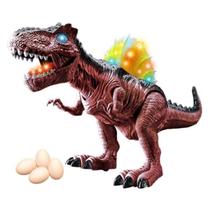 Boneco Dinossauro T-rex Com Luz Som E Ovos Infantil