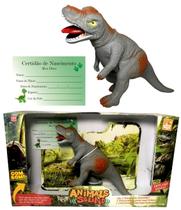 Boneco Dinossauro World Dino Tiranossauro Rex Cinza Emite Sons Som Animal Jurássico Totalmente Em Vinil Equipe Jurassic Real Bee Toys Boneco Dinossauro World Dino Tiranossauro Rex Cinza Emite Sons Som Animal Jurássico Totalmente Em Vinil Equipe Jurassic Real Bee Toys