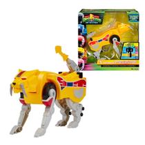 Boneco Dinozord Tigre Dente de Sabre Power Rangers Amarelo Combinável
