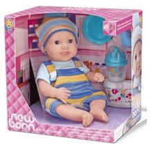 Boneco Diver New Born Brincando de Papinha Menino 8246 Diver Toys