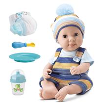 Boneco Diver Reborn Menino Brincar de papinha Divertoys Boneco Diver Reborn Menino Brincar de papinha Divertoys