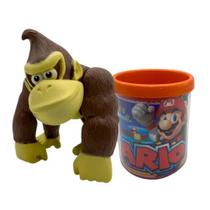 Boneco Donkey Kong Miniatura Figura Coleção 14cm com Caneca Personalizada - Tema