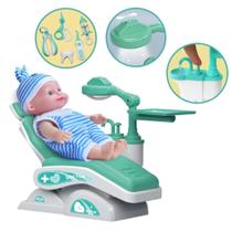 Boneco Doutor Dm Dentista Com Acessórios e Cadeira Ajustável - DM Toys