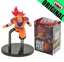 Boneco Dragon Ball Super Son Goku Saiyajin God FES!! Bandai Banpresto