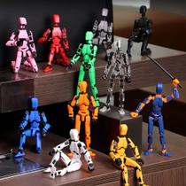 Boneco Dummy 13 Articulado - Kit Montagem 3D com 4 Armas, Presente Criativo para Crianças