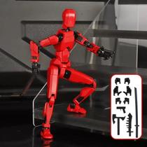 Boneco Dummy 13 Articulado - Kit Montagem 3D com 4 Armas, Presente Criativo para Crianças