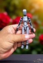 Boneco Dummy 13 Brinquedo Robô Multiarticulado Impresso Em 3D - 14cm Prata DESMONTADO