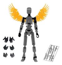 Boneco Dummy 13 Cinza - Multi Articulado + Asas Dourada Boneco Dummy 13 Cinza - Multi Articulado + Asas Dourada