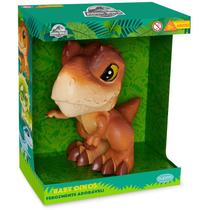 Boneco e personagem jurassic world t-rex laranja pupee brinquedos