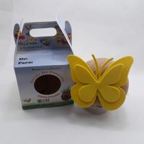 Boneco ecológico, borboleta amarela 5 UNIDADES
