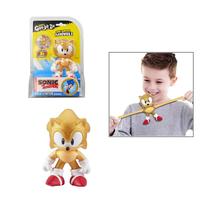 Boneco Elástico Sonic Dourado Goo Jit Zu Estica Brinquedo