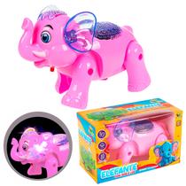 Boneco Elefante Brinquedo Interativo Com Luzes Coloridas Som Realista E Movimentos A Pilha