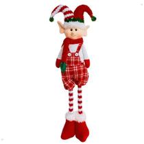 Boneco Elfo Bobo da Corte com Pernas Extensíveis Enfeite de Natal 57 / 70cm