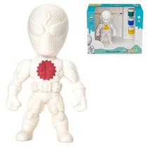 Boneco em Vinil Macio Homem Teia Pintura c/ 3 Tintas Colorir