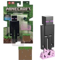 Boneco Enderman Com Bloco de Grama 8 cm Minecraft Mojang Boneco Enderman Com Bloco de Grama 8 cm Minecraft Mojang
