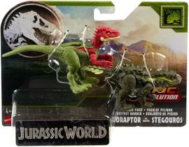 Boneco - Eoraptor VS Stegouros - Jurassic World Epic Evolution MATTEL