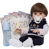 Boneco Estilo Reborn Homem Olho Castanho Com Kit Acessórios Boneco Estilo Reborn Homem Olho Castanho Com Kit Acessórios