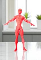 Boneco ET Alien Articulado Brinquedo Alienígena Fidget Toy Sensorial Presente Criativo. Vermelho 19cm MONTADO