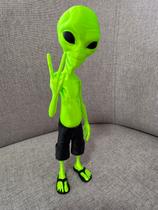 Boneco Et Alienígena Extraterrestre Bermuda Chinelo 20cm