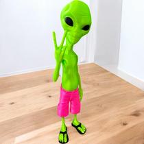 Boneco Et Alienígena Extraterrestre Bermuda Chinelo 20cm