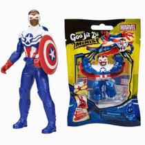 Boneco Falcão Capitão América 25 cm e Goo Jit Zu Sam Wilson Boneco Falcão Capitão América 25 cm e Goo Jit Zu Sam Wilson