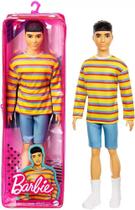 Boneco Fashionista Ken Camiseta Listrada Manga Longa 175 Mattel