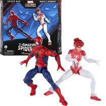 Boneco figura de ação homem aranha e spinneret mary jane spider man legends 3 f3456 hasbro