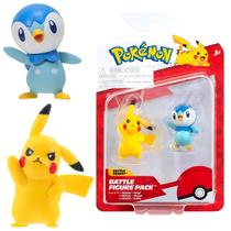 Boneco Figura de Batalha Pikachu Piplup Pokémon 003422 Sunny