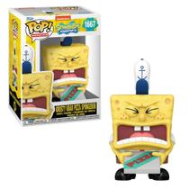 Boneco Funko Pop Bob Esponja 25 anos Bob Entregador de Pizza