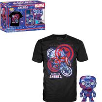 Boneco Funko Pop Civil War Arts Bundle Captain America 36 - + Tees 56244 Boneco Funko Pop Civil War Arts Bundle Captain America 36 - + Tees 56244