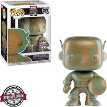 Boneco Funko Pop Marvel 80th Captain - America Patina 497 Boneco Funko Pop Marvel 80th Captain - America Patina 497