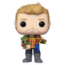 Boneco Funko Pop Marvel Holiday - Star-lord W/groot 1125