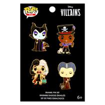 Boneco Funko Pop Pins.disney Villains - Set C/4pcs 41702 Boneco Funko Pop Pins.disney Villains - Set C/4pcs 41702