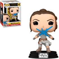 Boneco Funko Pop Rey two Light Sabers 434 Star Wars