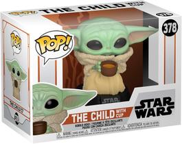 Boneco Funko Pop! Star Wars: Mandalorian - Baby Yoda com Tigela 378