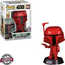 Boneco Funko Pop Star Wars Mandalorian Boba Fett - Red Chrome 462